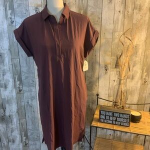 Casual Dark Rose  Shirt Dress. Size S